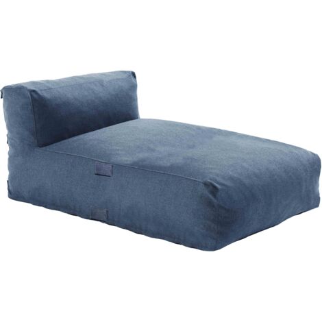 Oviala – Méridienne modulable pour salon de jardin – Tissu Olefin résistant aux UV – Mousse polyéther 25kg/m³ – Dimensions 160x85x65cm