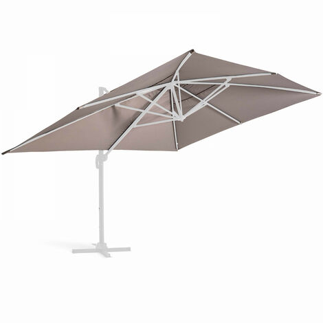 Oviala – Toile de parasol déporté 4x3m – 100% polyester 250g/m² traité anti-UV 50+ – Imperméable et déperlant – Surface d'ombrage 12 m²
