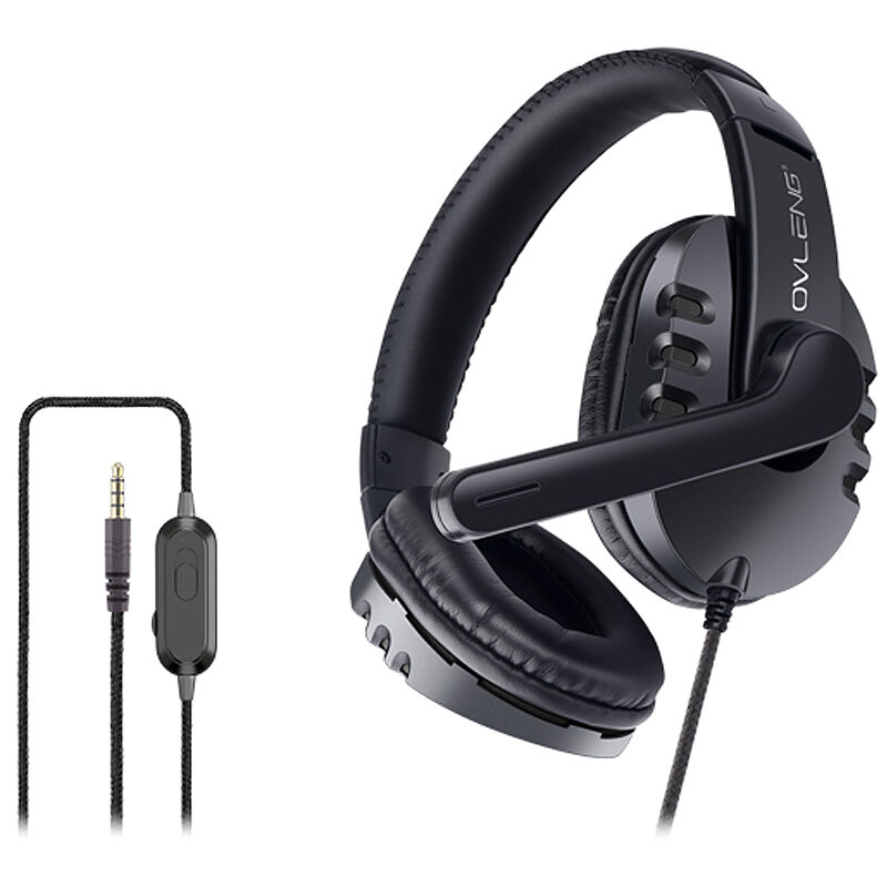 

OV-P3 Auriculares para juegos con cable de 3,5 mm Auriculares portatiles con sonido envolvente con reemplazo de microfono giratorio para PS4 /