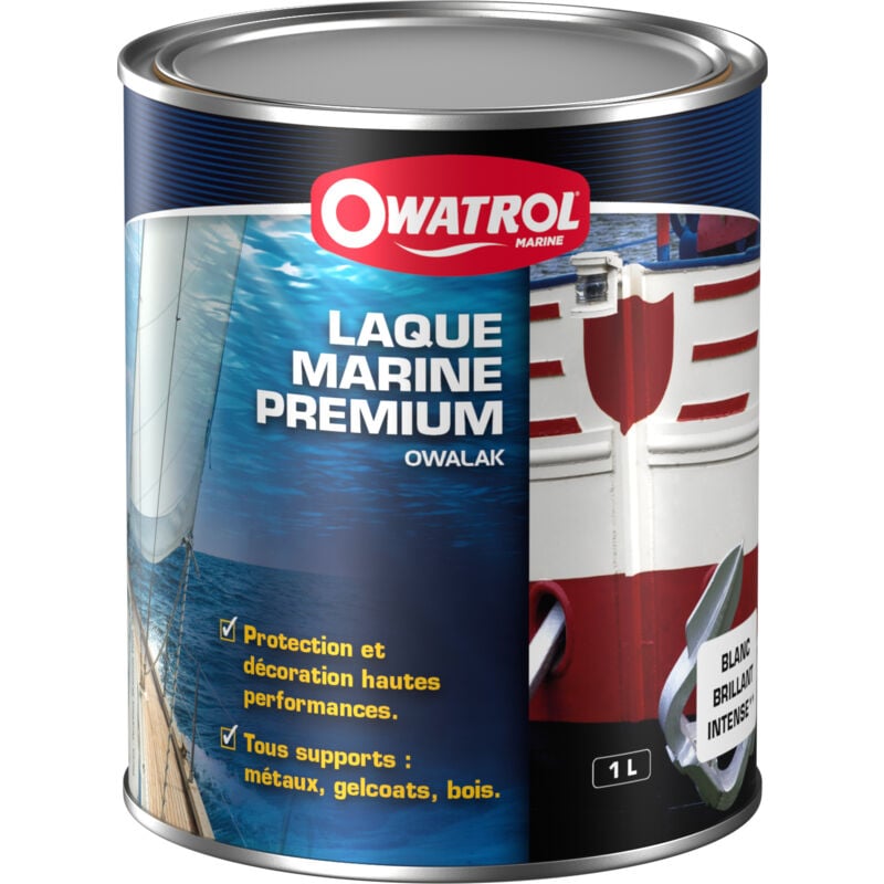 Laque marine brillante anticorrosion Owatrol OWALAK MARINE Blanc 2.5 litres