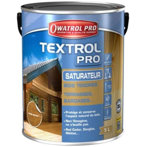 Owatrol – Saturateur bois tendre 5L – Teinte chêne moyen – Rendement 10-12 m²/L – Protection longue durée contre UV – Application facile