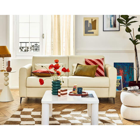 Owen - canapé 3 places convertible couchage quotidien matelas 12 cm en simili
