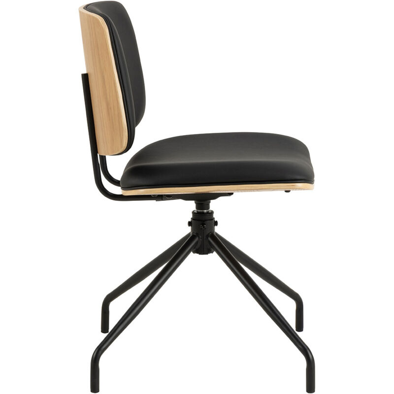 Ebuy24 Owen Esszimmerstuhl Pu Kunstleder Schwarz.