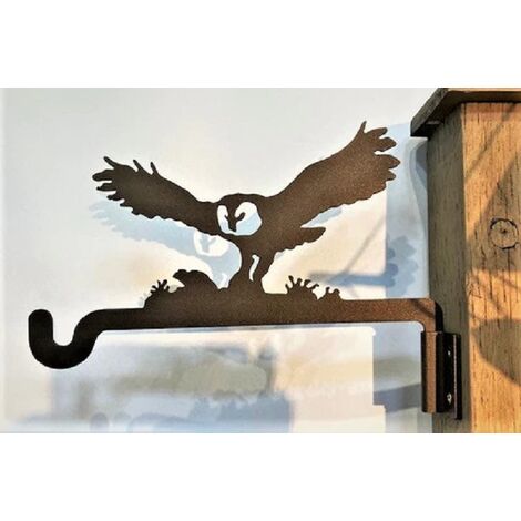 Owl and Mouse Projection Hanging Bracket - L26 cm - Black