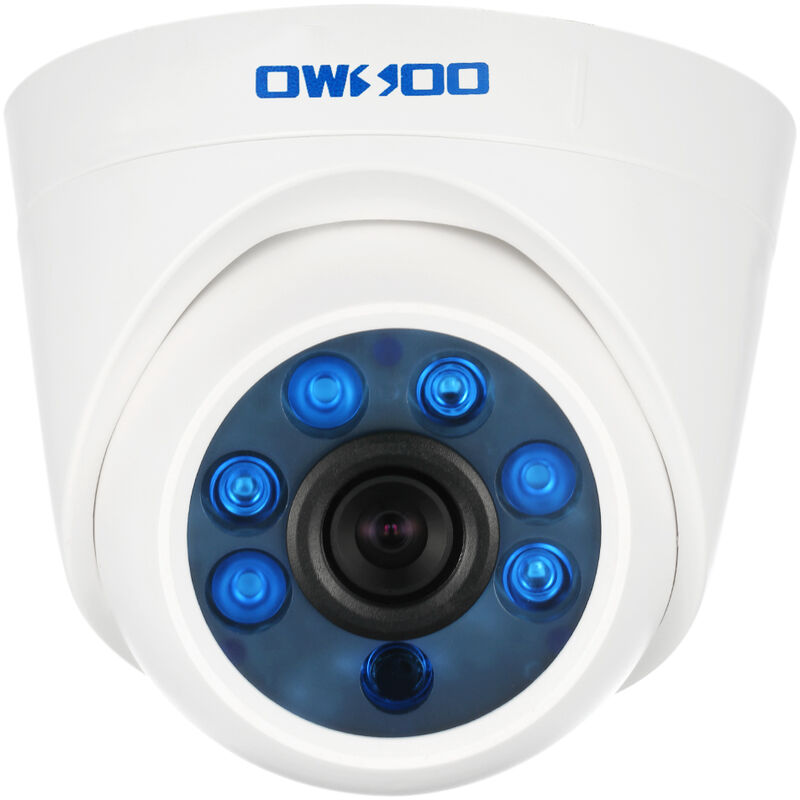 

1200TVL Camara de vigilancia domo 3.6mm 1/3 '' CMOS 6 Array IR LEDS Vision nocturna IR-CUT Sistema de seguridad CCTV interior NTSC,blanco - Owsoo