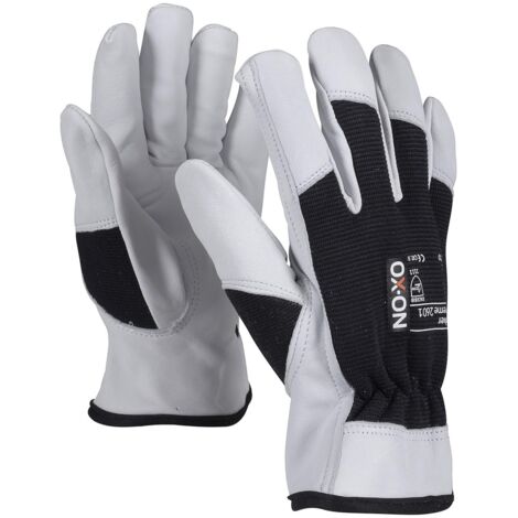 OX-ON Worker Supreme 2601, Lederhandschuhe mit Spandexrücken, Größe (10/XL), 1 Paar