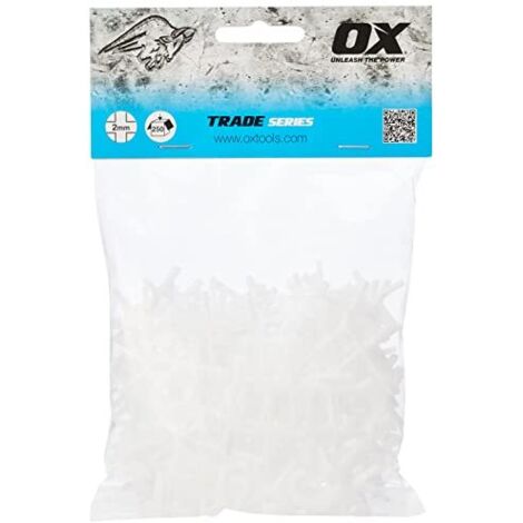 OX ox-t160902 scambi a forma di croce distanziatori per piastrelle, bianco, 2 mm