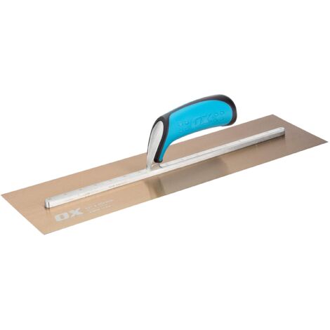 Ox P011018 127 x 457 mm Pro-Cazzuola per gessisti in acciaio INOX, colore: blu
