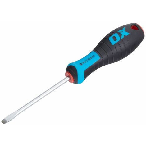 Ox Pro Slotted Flared Screwdriver 75mm x 4mm OX-P362275