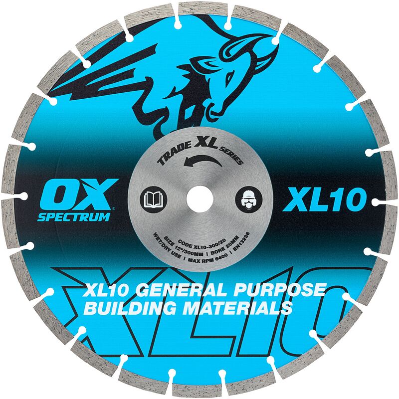 Ox Diamonds Tools - ox Trade xl 10mm Segmented General Purpose Diamond Blade - 115mm (22.23mm Bore) (1 Pack)