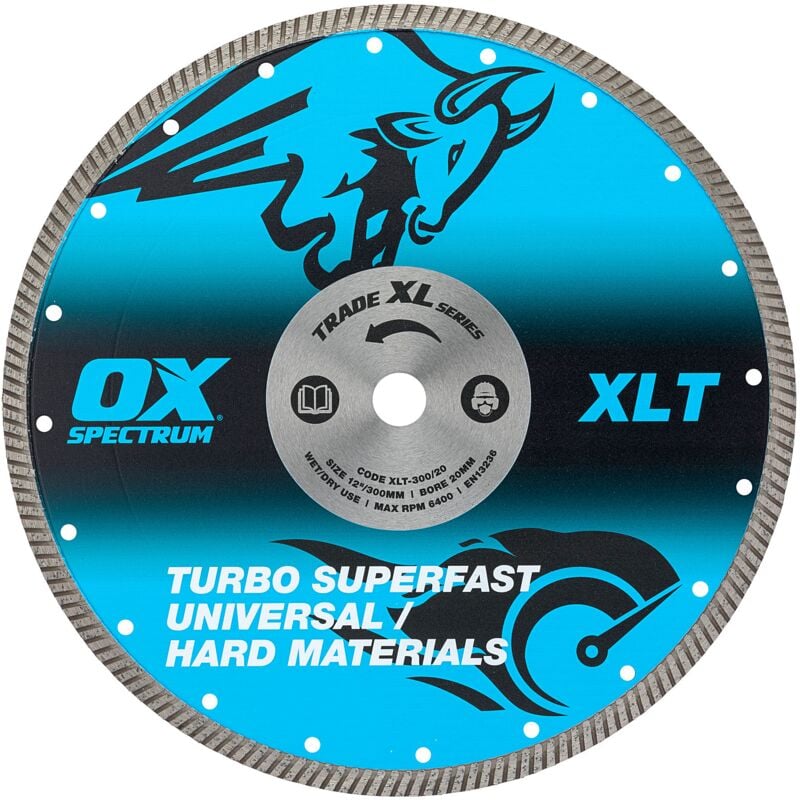 Ox Diamonds Tools - ox Trade xl Turbo Universal Diamond Blade - 115mm (22.23mm Bore) (1 Pack)