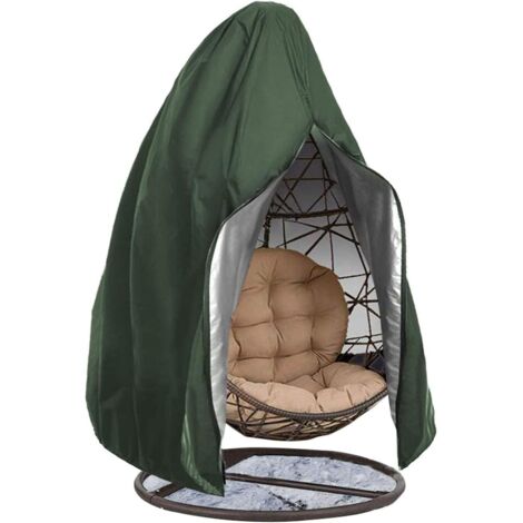Oxford 210D Hanging Chair Cover Waterproof UV Zip 190x115 cm Green