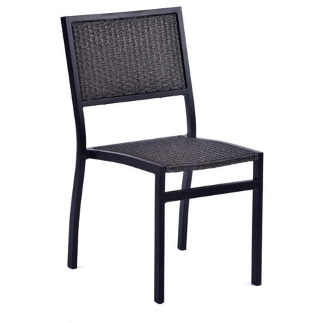 Oxford 850 x 570 Rattan Side Chair - Grey