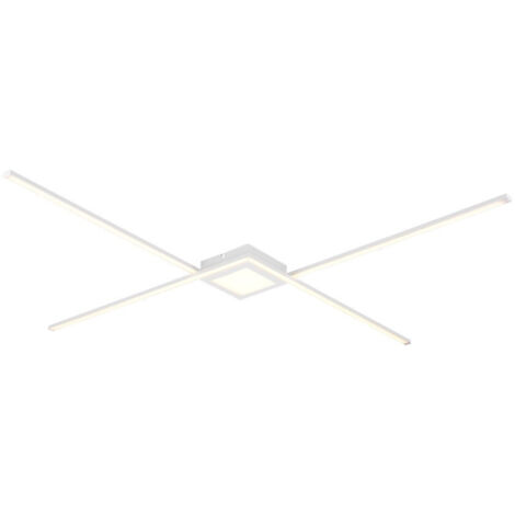 OXFORD PLAFONIERA-APPLIQUE AD "X" BIANCA L. 102CM A LE 27W 3600lm, 4000K DIMMERABILE