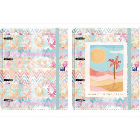 OXFORD POSTCARDS CARPETA DE ANILLAS 4X35MM EUROPEANBINDER C/RECAMBIO 5 SECCIONES 5X5 A4+ MULTICOLOR
