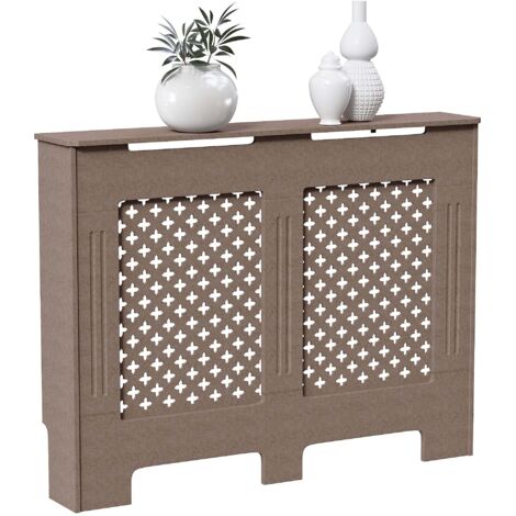 Oxford Radiator Cover MDF Modern Cabinet Grill, Unfinished, Medium