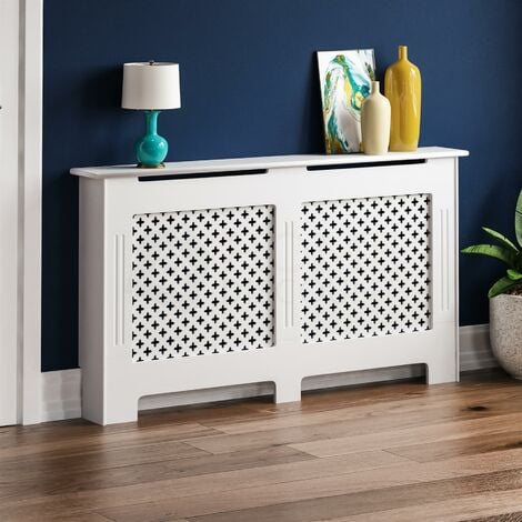 Oxford Radiator Cover MDF Modern Cabinet Grill, White