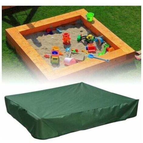 Oxford sandpit cover 120 x 120 cm, waterproof, 70% UV protection, with drawstring, green MUMU