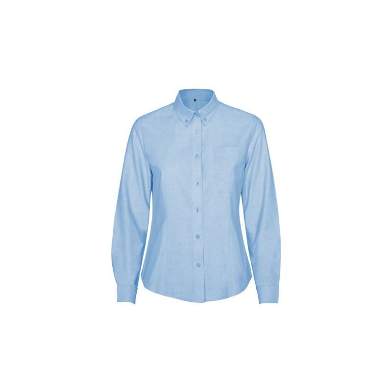 

Camisa de mujer con bolsillo en pecho OXFORD WOMAN CM5068 | L - Celeste