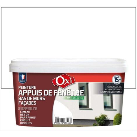 Oxi Mat velouté peinture extérieure blanc 2.5 litres