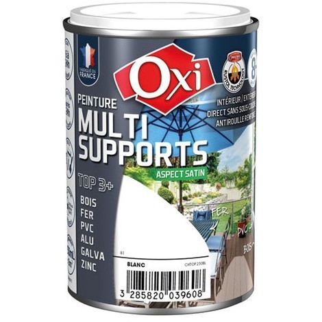 OXI - Peinture multi supports TOP3+ satin 0.250 L - vert jardin