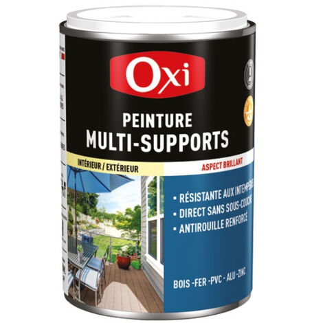 OXI - Peinture TOP 3 bois fer pvc brillant 250ml noir ral9005