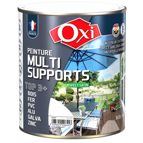 OXI - Peinture TOP 3 bois fer pvc satin 500ml vert de gris