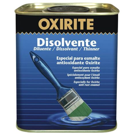 OXIRITE disolvente oxirite 750ml , Diluyente específico para los productos Xylazel Metal Oxirite Liso, Satinado, Martelé y Forja. Su formulación permite un ajuste equilibrado de las propiedades de est