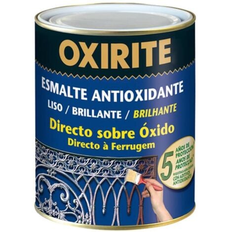 XYLAZEL OXIRITE esmalte liso brillo 250 blanco , Oxirite Esmalte Liso Brillo es un esmalte antioxidante de aplicación directa sobre las superficies de hierro o acero, ya sean nuevas u oxidadas, sin necesidad