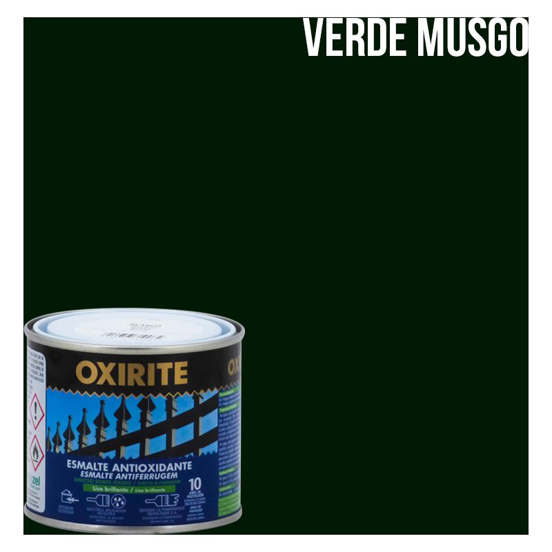 

Oxirite liso brillante 10 años colores | 250 mL - Verde musgo