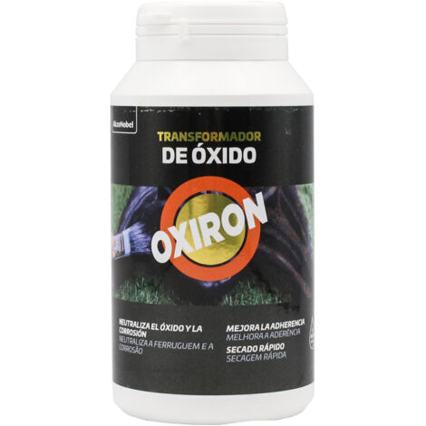 AKZONOBEL OXIRON transformador de oxidos 250 liquido , Transformador de óxidos 250 ml Producto que por reacción química transforma la capa de óxido en una película de color negro que log