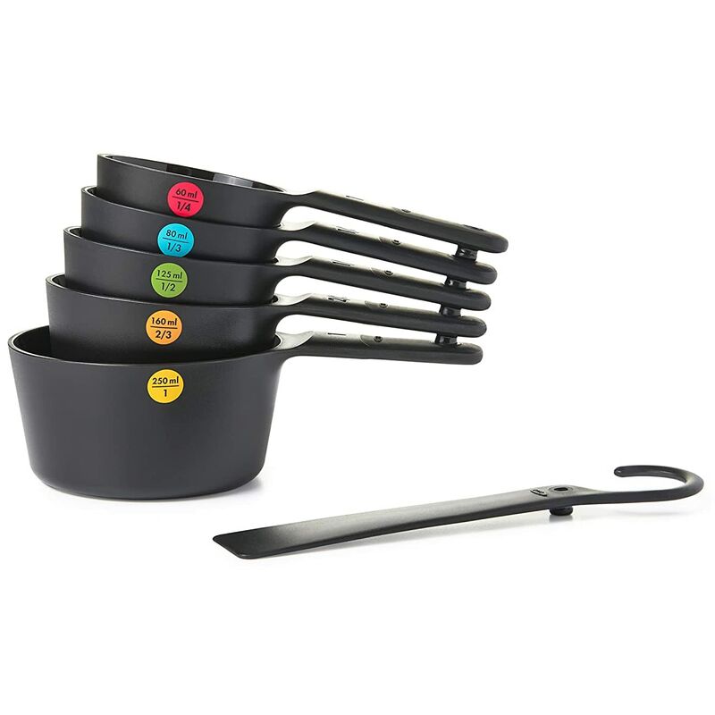 Oxo Good Grips Set Di Tazze Da Misurazione E Dosaggio, 6 Pezzi, Nero