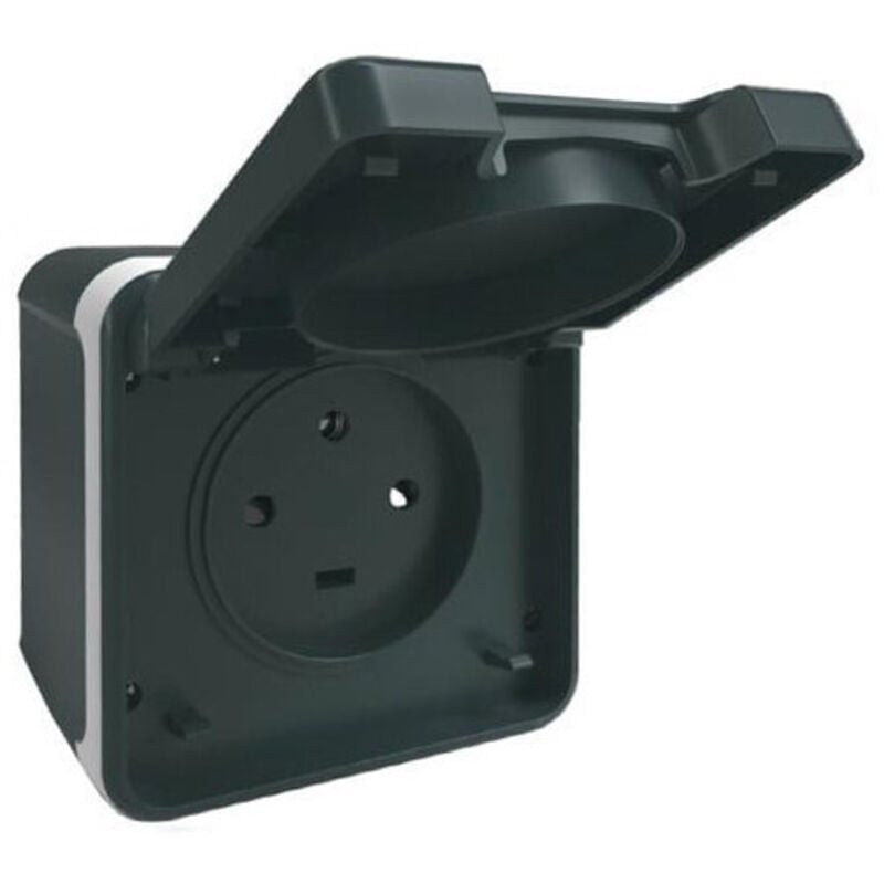 Eur Ohm - Prise courant pc 20A gris saillie IP55 - oxxo 3P+T