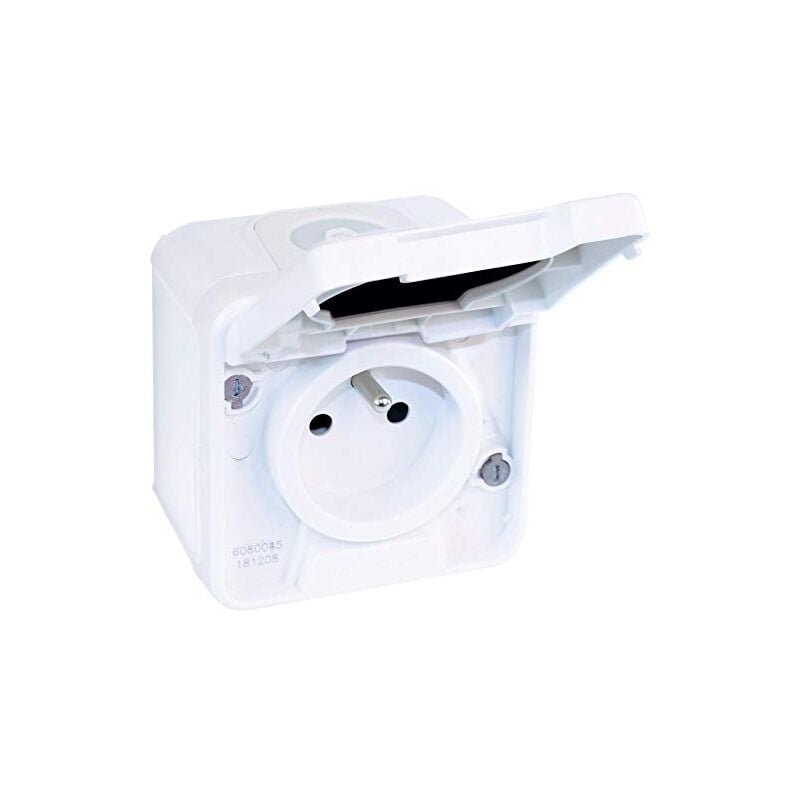 Eurohm oxxo prise de courant 2P+T étanche complet blanc IP55 - 60850