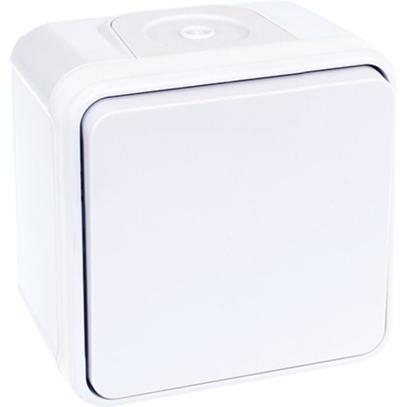 Eurohm oxxo interrupteur va et vient étanche complet blanc IP55 - 60810