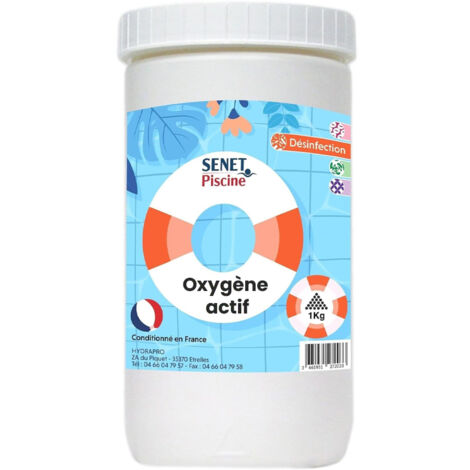 Oxygène actif poudre - Boîte de 1Kg - SENET Piscine