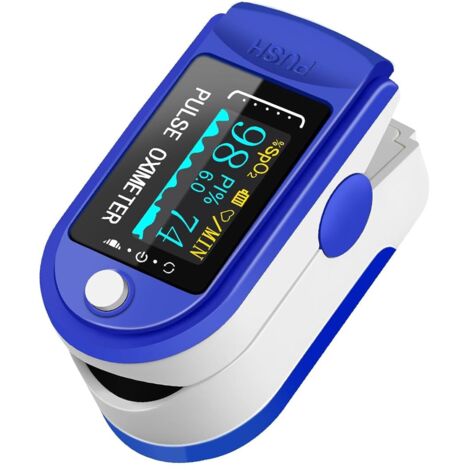 NVEES Oxymètre de pouls à pince doigt Oxymètre à doigt (bleu
