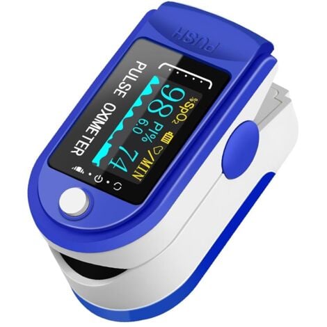 NVEES Oxymètre de pouls à pince doigt Oxymètre à doigt (bleu