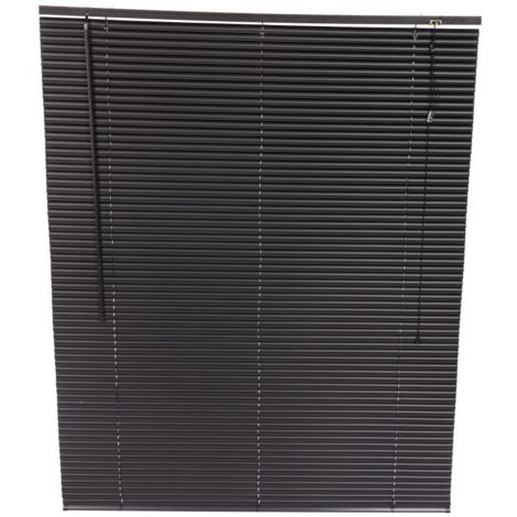 Oypla 120 x 150cm PVC Black Home Office Venetian Window Blinds with Fixings