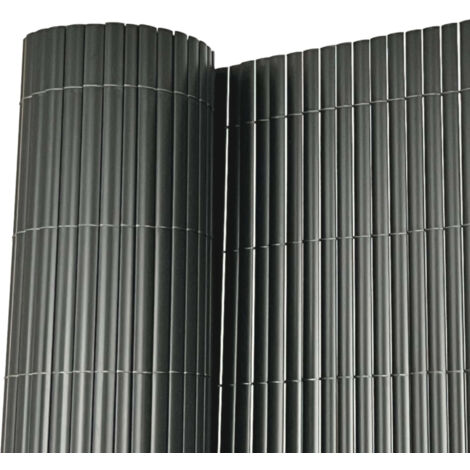 Oypla 1m x 4m Grey PVC Outdoor Garden Fencing Privacy Screen Roll