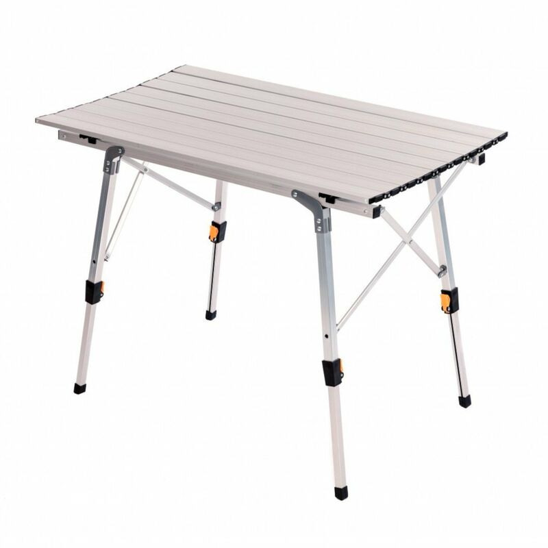 3ft Adjustable Portable Folding Outdoor Aluminium Camping Kitchen Work Top Table - Oypla