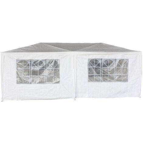 Oypla 3m x 6m White Waterproof Garden Gazebo Marquee Awning Party Tent