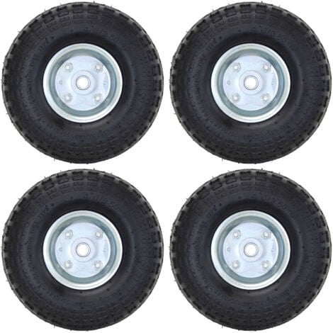 Oypla 4x 10" Pneumatic Sack Truck Trolley Wheel Barrow Replacement Tyre