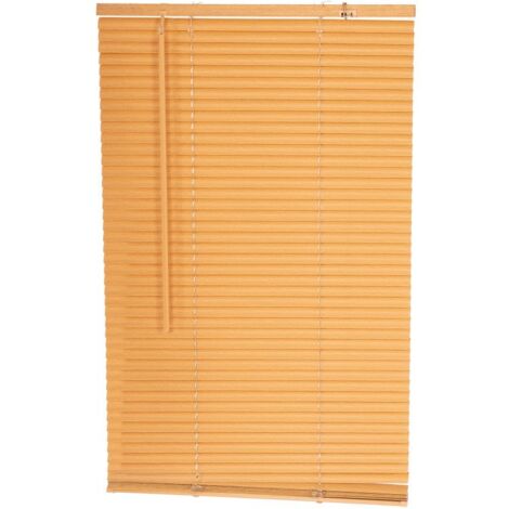 Oypla 60 x 150cm PVC Teak Wood Grain Effect Home Office Venetian Window Blinds with Fixings