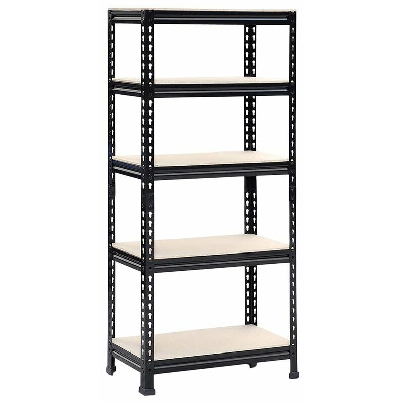 750kg Heavy Duty 5 Tier Metal Storage Garage Shelving Racking - Oypla