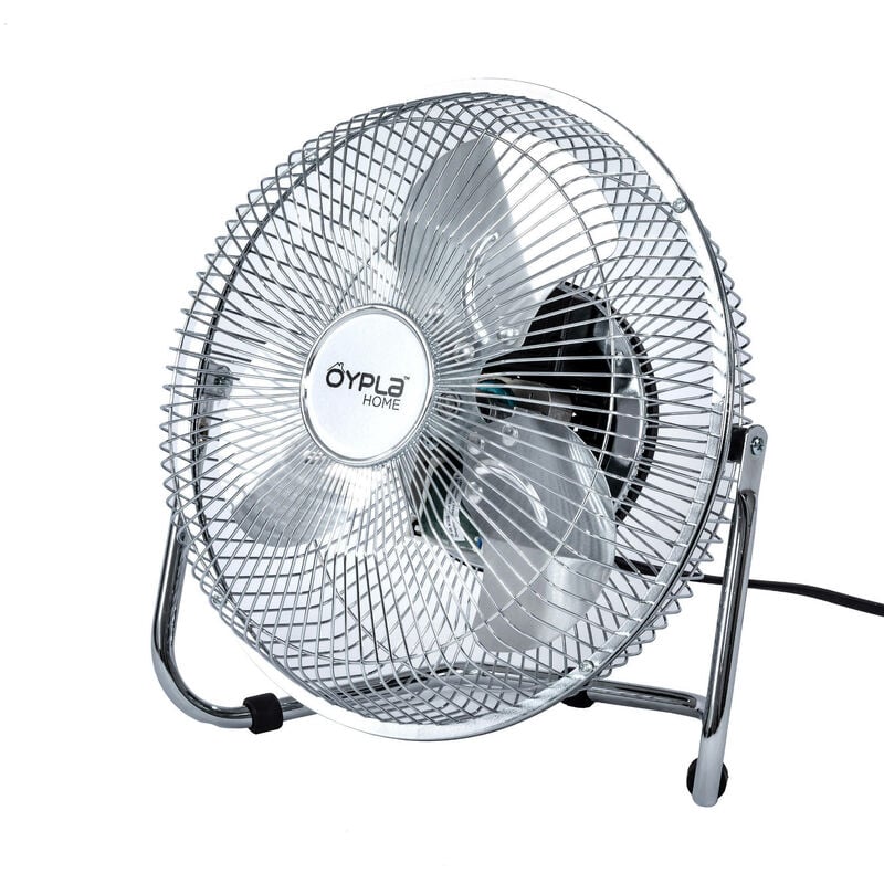 Oypla - 9 Inch Chrome 3 Speed Floor Standing Gym Fan Hydroponic