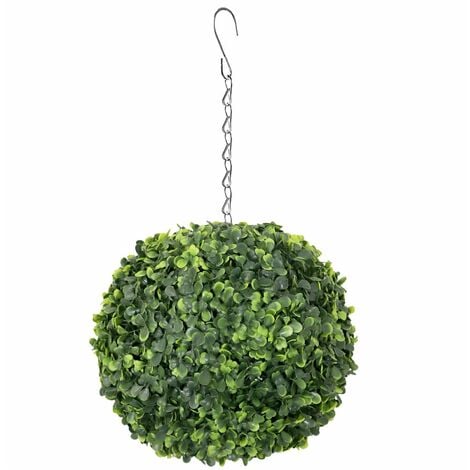 Oypla Artificial Hanging 28cm Topiary Tree Boxwood Buxus Ball
