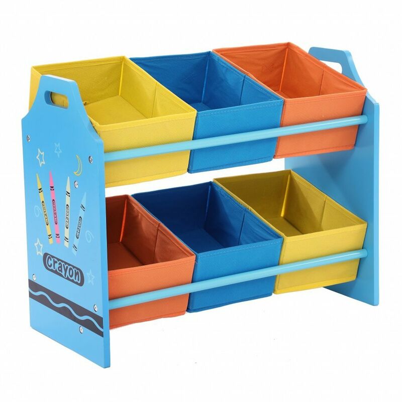 Oypla - Childrens Crayon Organisation Toy Games Storage Unit Basket