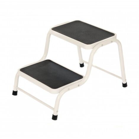 Oypla Double Caravan Step Stool Steel Non Slip Rubber Tread Safety