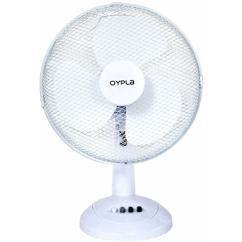 Oypla - Electrical 12 3 Speed Oscillating Electric Desk Home Office Fan